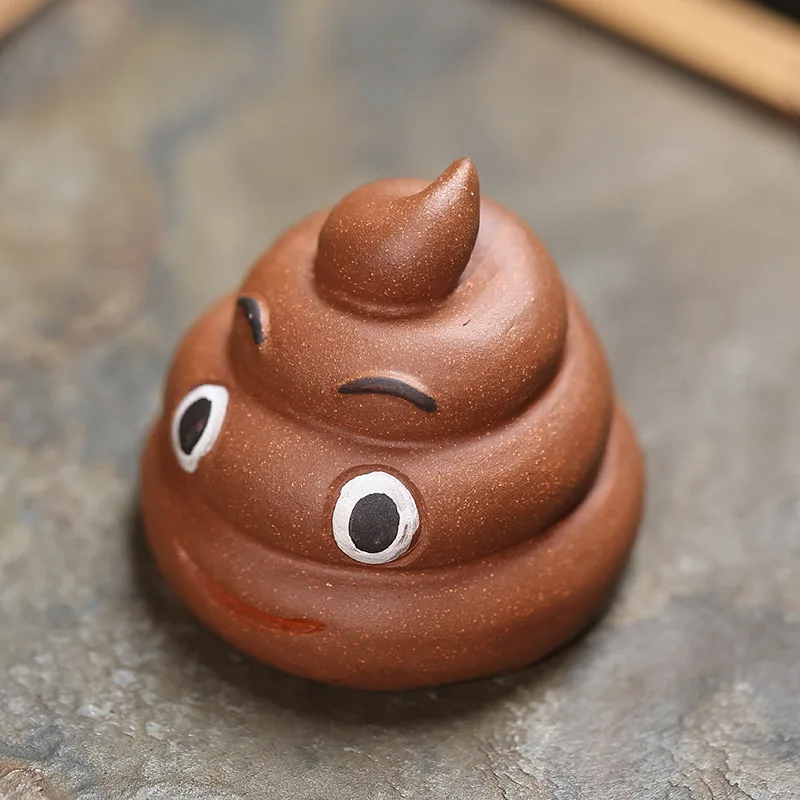 Фото Исин Цзыша Tea Pet Poop Money Орнамент, можно поднять, креативная и необычная чайная игра, чайный столик №2