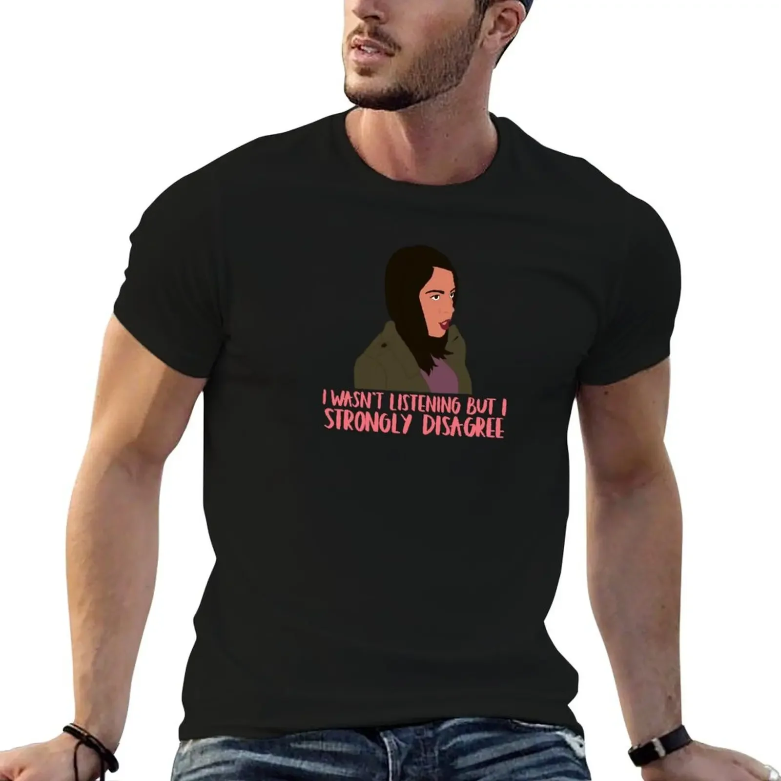 Футболка с иллюстрацией April Ludgate «Strongly Disagree», роскошная мужская модная мужская мода с синим замком