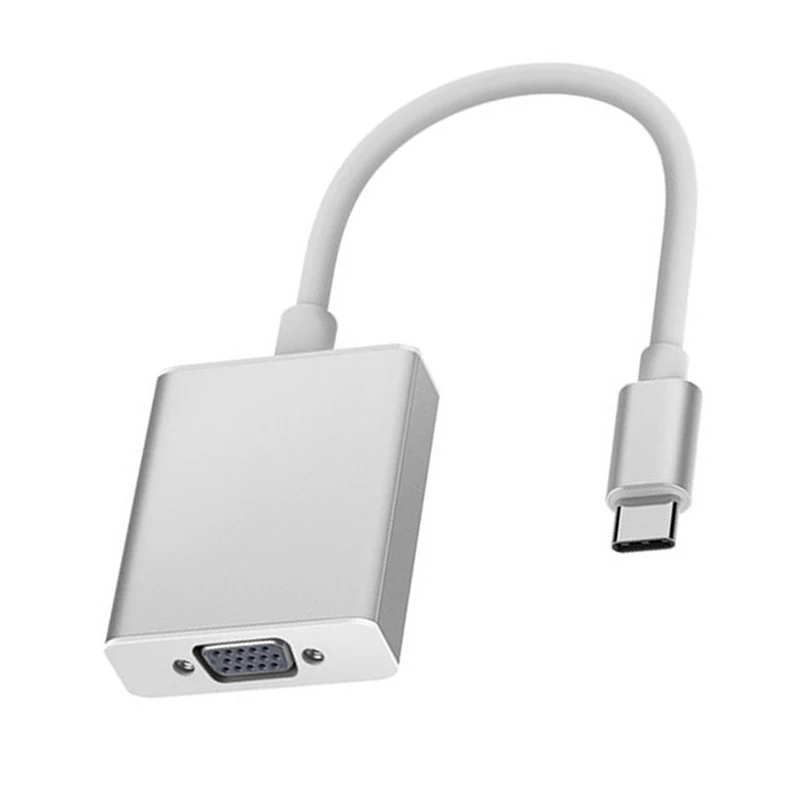Адаптер для кабеля Full HD 1080P Type C USB на VGA, 15 контактов, 10 Гбит/с, для MacBook Pro/Air Chromebook XPS13 15 950XL