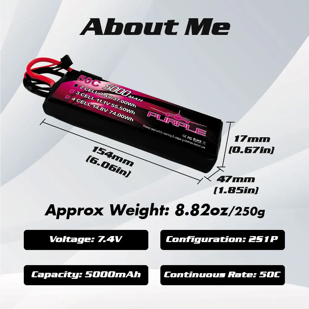Фото CNHL 2S 3S 4S Lipo аккумулятор 5000 мАч 50C 7,4 В 11,1 В 14,8 в с TRX штекером для радиоуправляемого автомобиля Traxxas Slash rusler грузовик Танк Багги Truggy №4