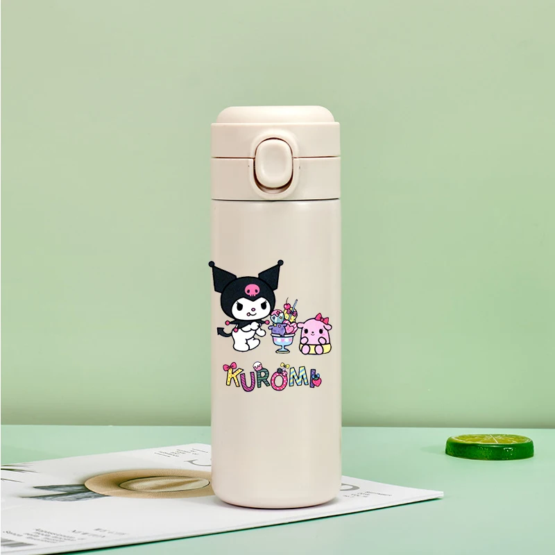 Фото Kawaii Sanrios термочашка 320 м/420 мл аниме Hello Kitty Kuromi My Melody Cinnamoroll Спорт на открытом воздухе изолированная бутылка для воды подарки №4