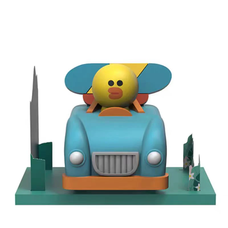 Фото Line Friends Бурый Медведь Бурый Медведь и его друзья и их автомобиль Детские подарки Коллекция игрушек Украшения интерьера №5