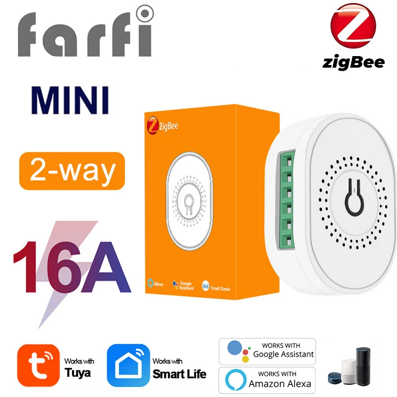 Умный выключатель Tuya, 16 А, Wi-Fi/Zigbee, 2 режима
