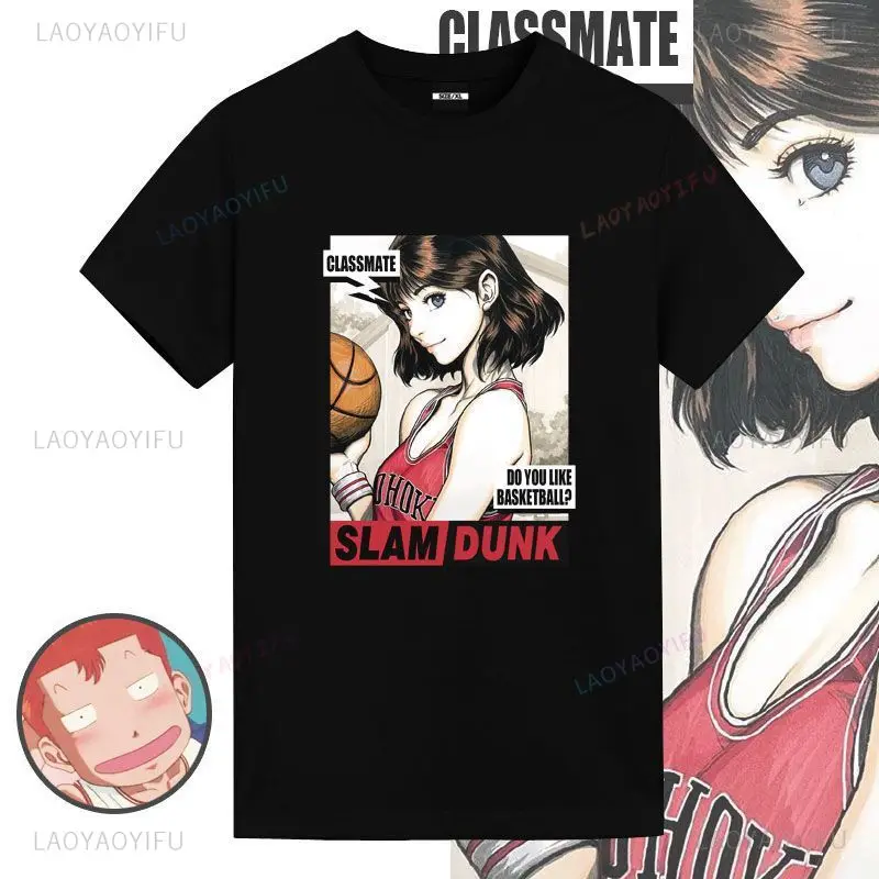 Футболка Slam Dunk Master Movie Sakuragi Mitsui Akagi Haruko для мужчин и женщин, весна и лето, свободная аниме-тренд с короткими рукавами