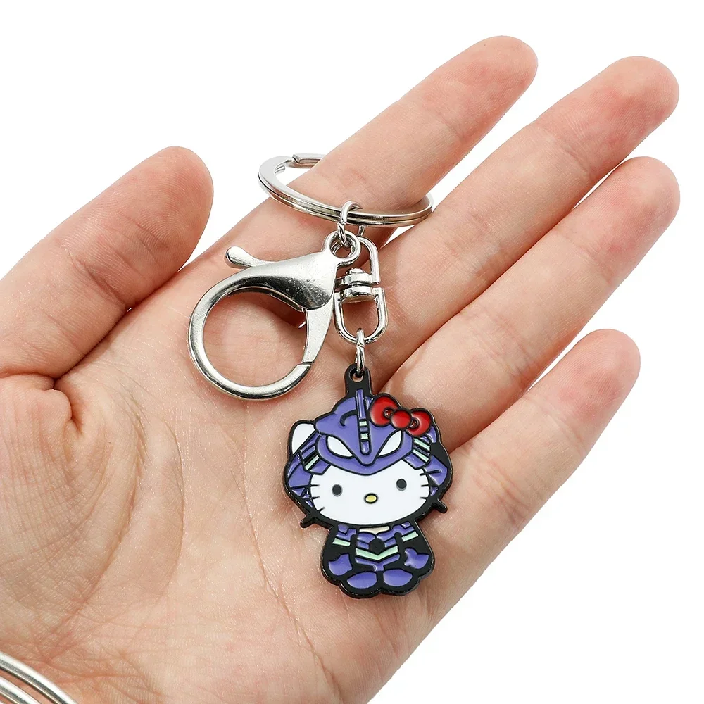 Эмалированный брелок NEON GENESIS EVANGELION Mecha Hello Kitty, EVA-01, мужские и женские модные украшения, брелок для девочек, аксессуары (art.: 3920cc58c1d77) - 3920cc58c1d77