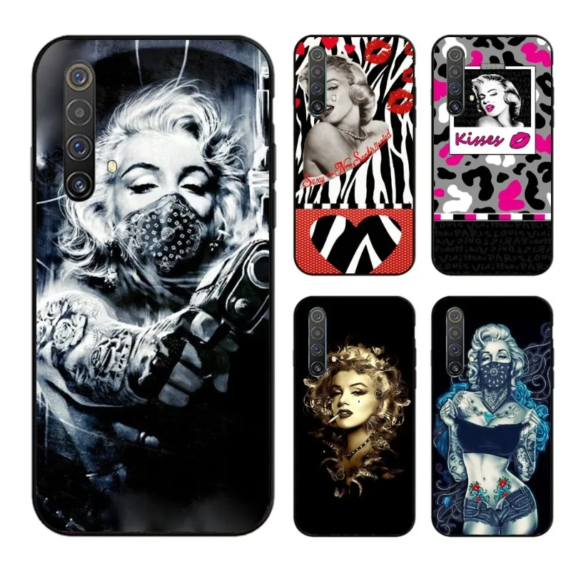 Marilyn Monroe Rebel чехол для телефона для OPPO Find X5 X3 X2 A93 Reno 8 7 Pro A77 A74 A72 A52 мягкий черный чехол для телефона