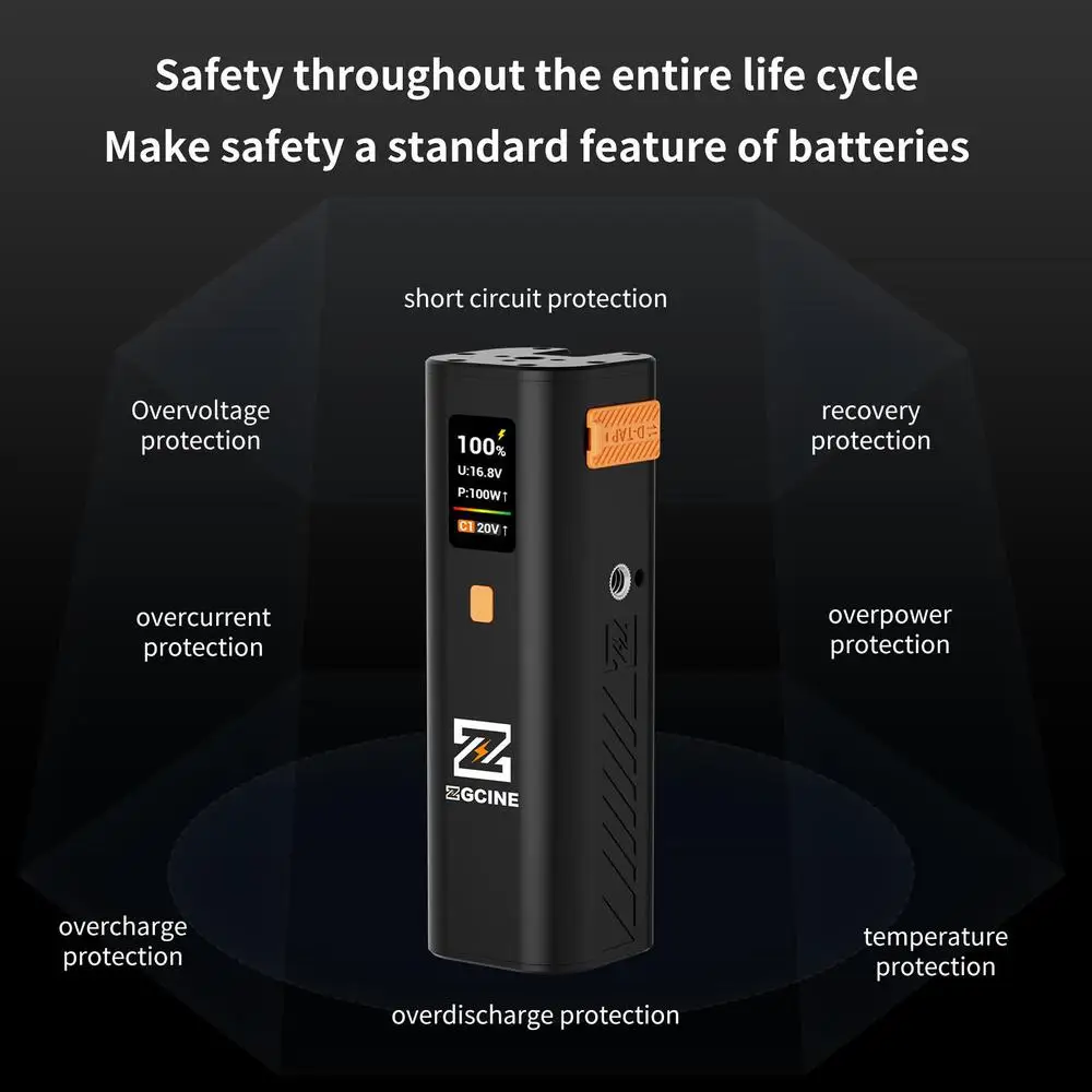 Фото ZGCINE H50 Grip Battery с комплектом пустышек DT-AD200 для вспышки Godox AD200Pro II/ AD200 Pro/ AD200 для стрельбы на открытом воздухе №3
