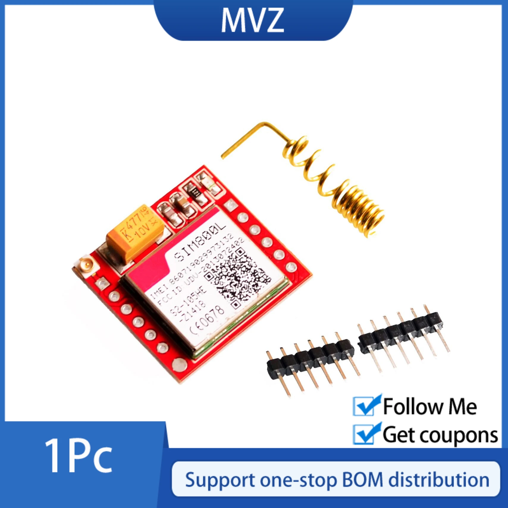 Наименьший SIM800L GPRS GSM модуль Micro SIM карта основная плата четырехдиапазонный TTL последовательный порт для arduino