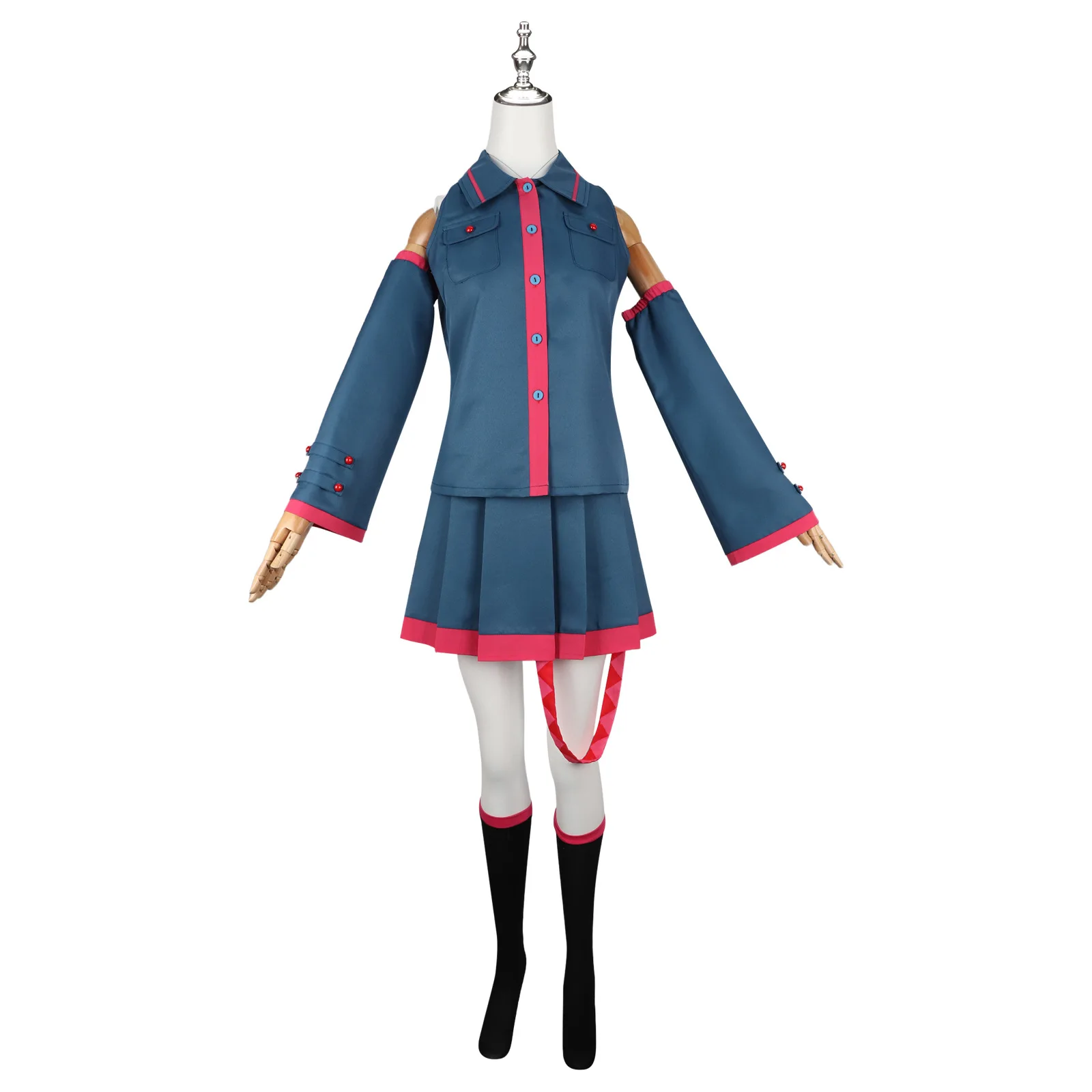 Фото Vocaloid UTAU формула стресса Синяя Униформа Начальная Женская Аниме игра будущее Косплей Набор №5