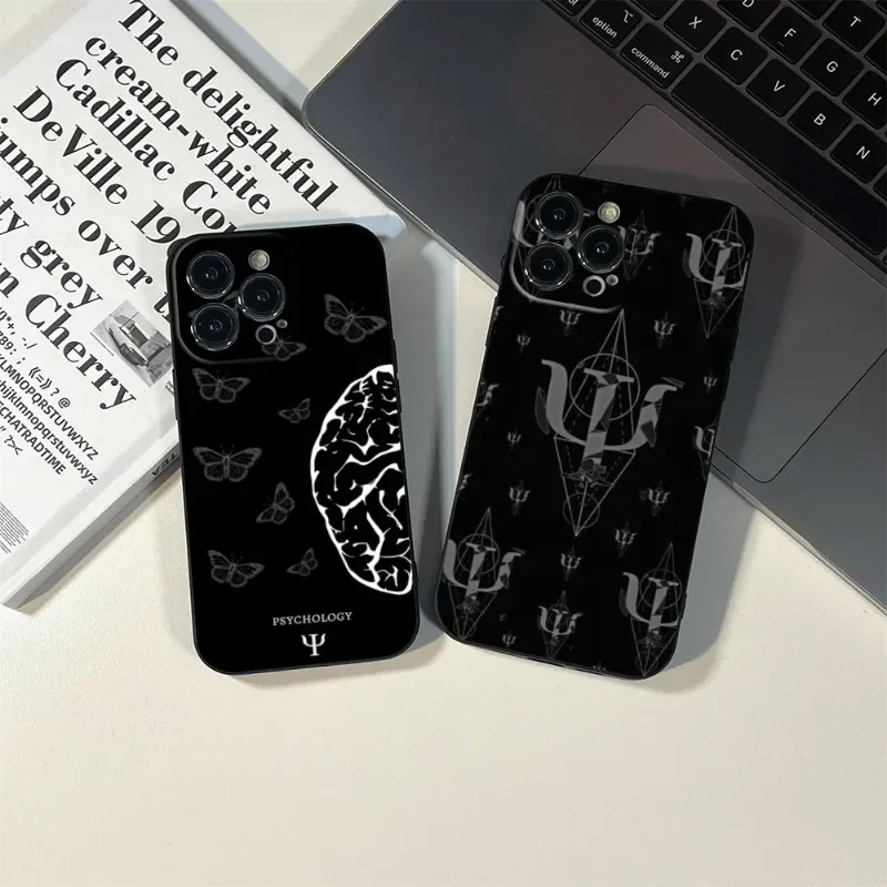 Чехол для телефона IPhone 15, для специалистов по профессии, психологии, для IPhone 14 13 11 12 Pro X 13 Pro MAX XR XS MINI, черные чехлы