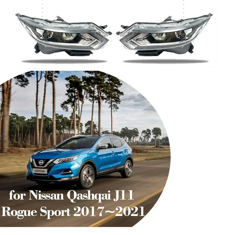 Автомобильная фара в сборе для Nissan Qashqai J11 Rogue Sport 2017 ~ 2021,2018 2019 2020  противотуманная фара, угловой галогенный боковой фонарь, аксессуары
