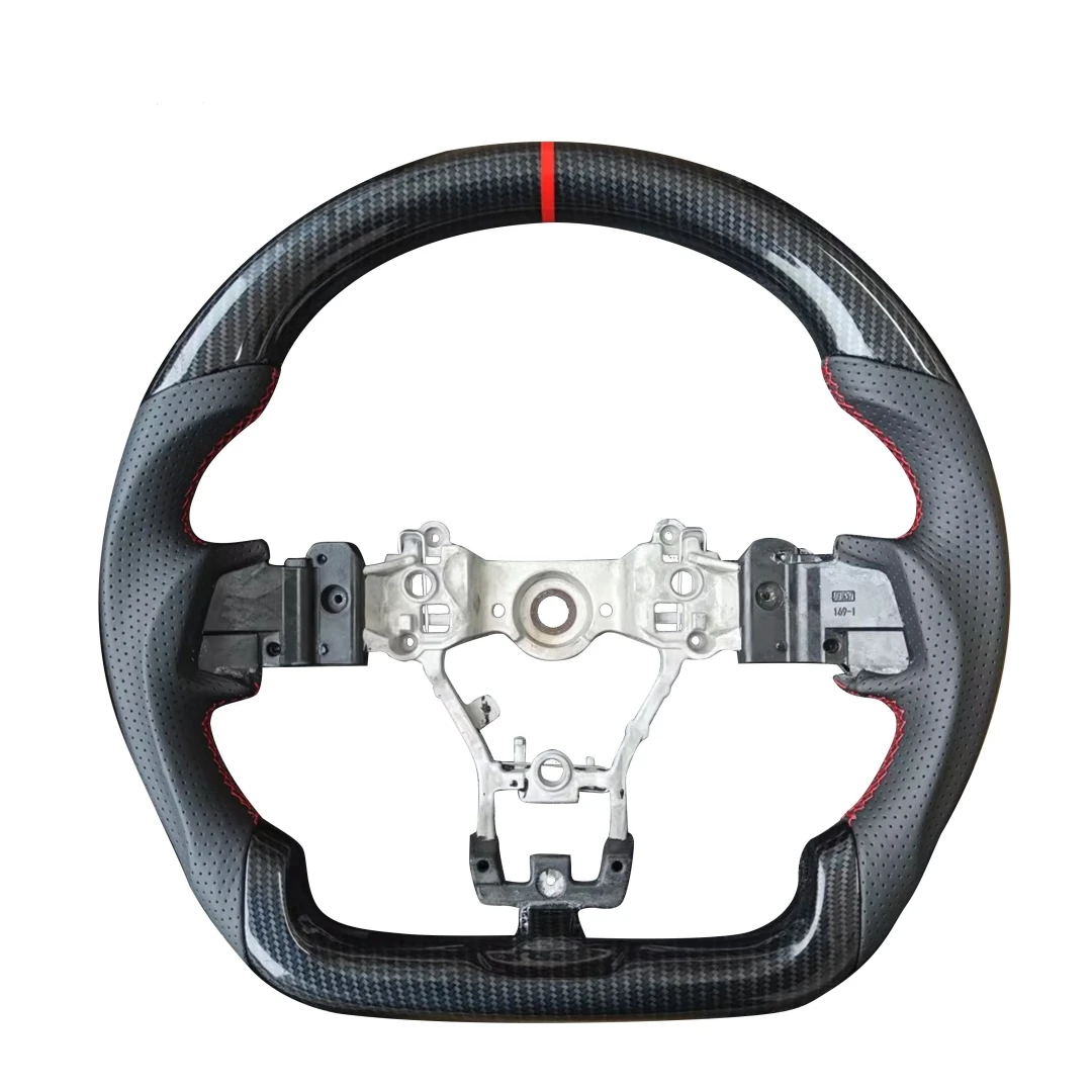 Руль Nappa Preforated из натурального углеродного волокна для Subaru WRX/STI LEVORG 2015 2016 2017 2018 2019 2020 2021 2022