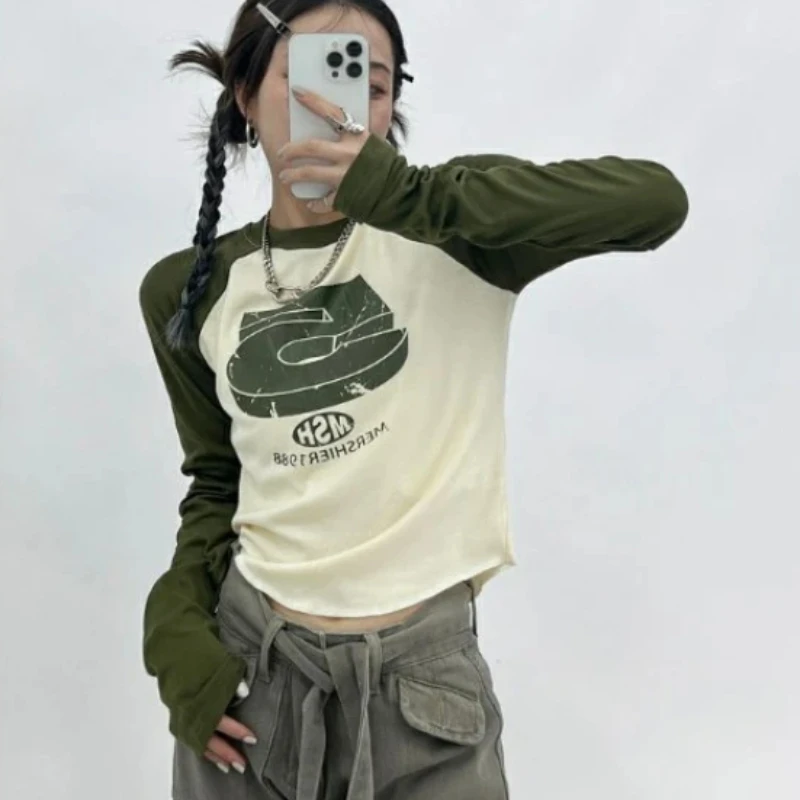 Женская Футболка с принтом в стиле ретро Harajuku, уличная одежда Slim Fit, нашивка в стиле хип-хоп, Ретро 90-х, новинка, Y2K, 2021 г.