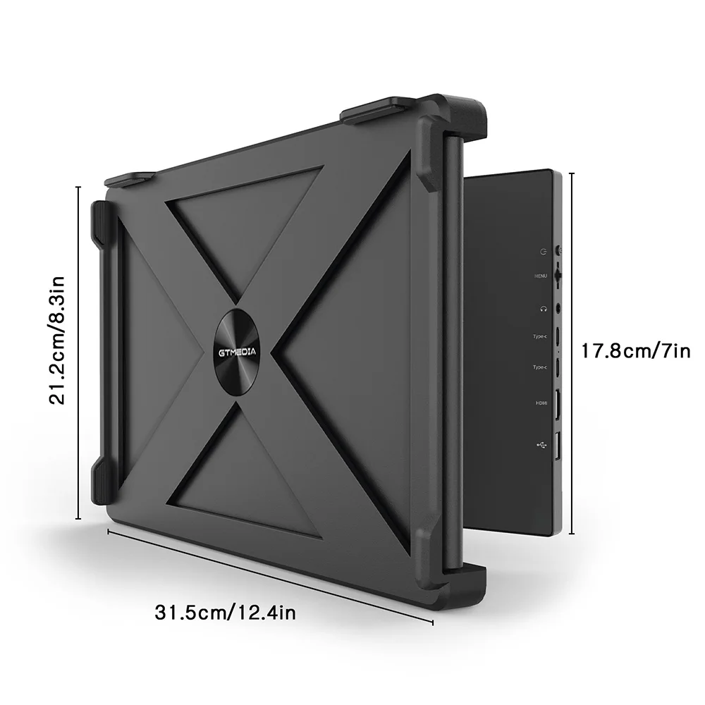 GTMedia Mate X 11,6-дюймовый портативный монитор с тройным экраном и высоким разрешением для удаленной работы, большой размер, 1 шт.