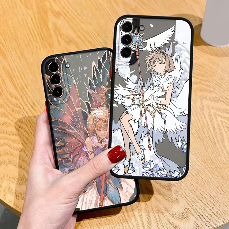 Прозрачный матовый чехол для телефона Cardcaptor Sakura для Samsung S24 S23 S22 S21 Ultra S20 FE Note 20 Lite Plus