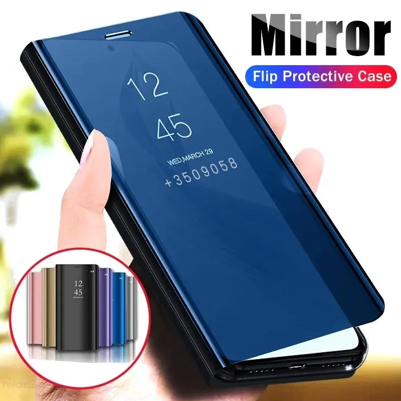 Чехол Sumsung S23 FE Flip Smart Mirror, кожаный чехол для Samsung Galaxy S23 FE, магнитная подставка для книги, чехол Samung S23FE S23 Faith