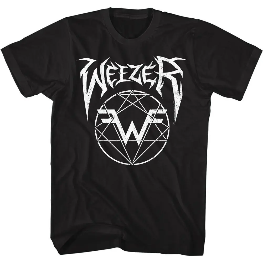 Футболка Weezer с металлическим логотипом для взрослых