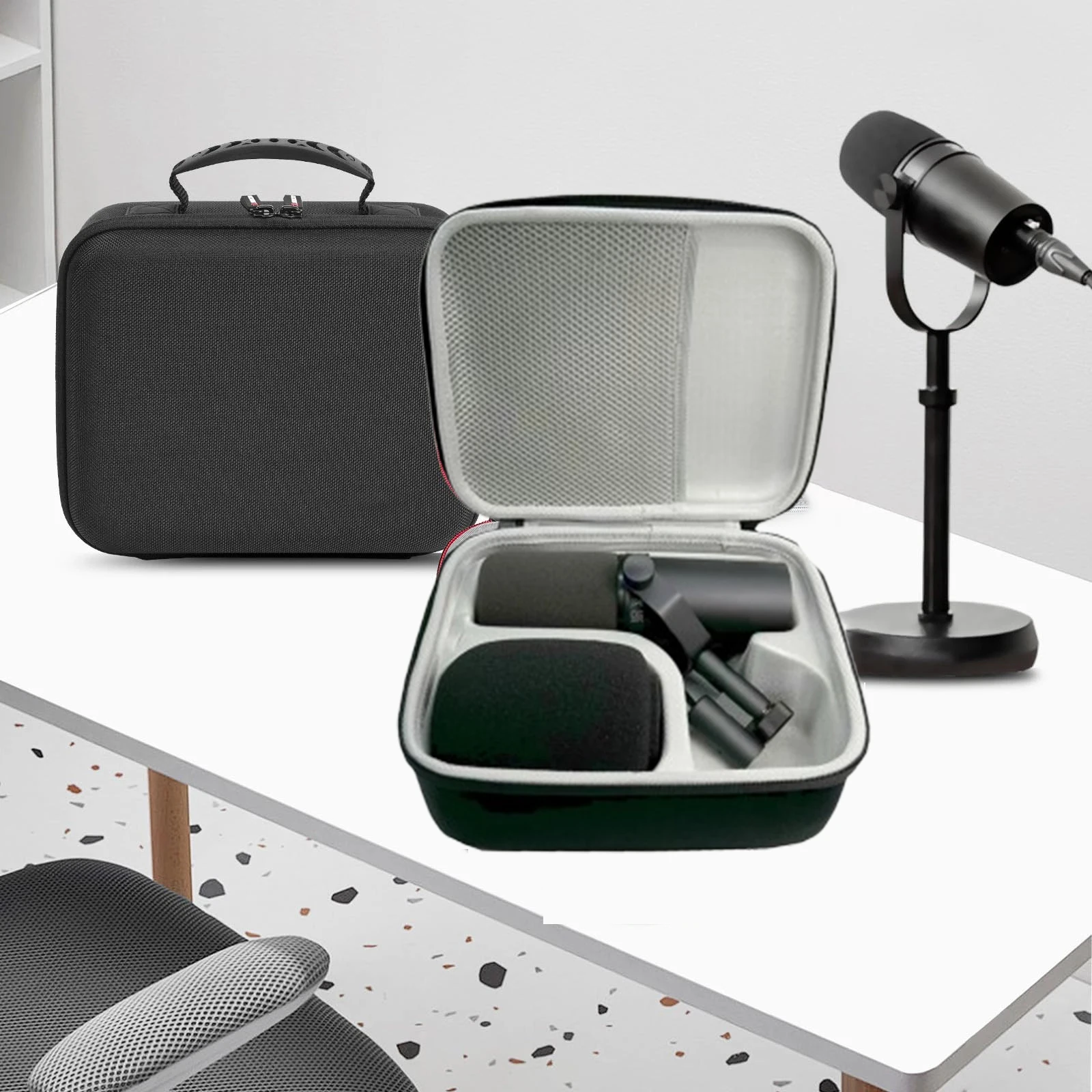 Жесткий чехол Eva для Shure Sm7b/Mv7, вокальный динамический микрофон, сумка для хранения, комплект аксессуаров, чехол