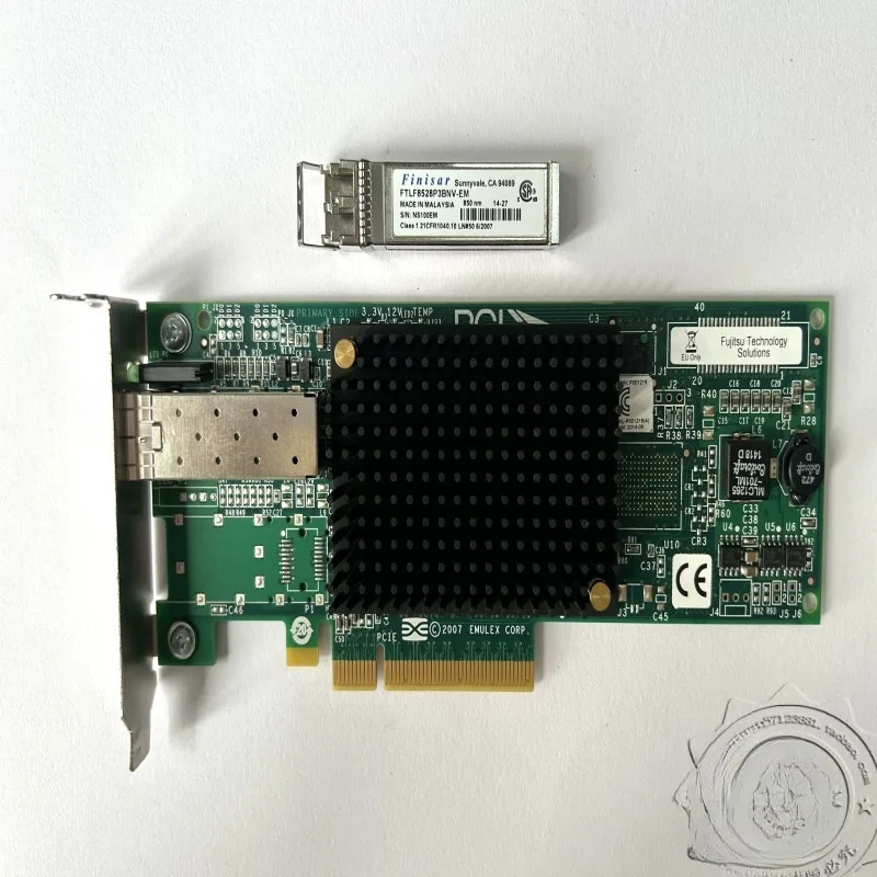 Фото Однопортовая оптоволоконная карта EMULEX LPE1250 12000 8G HBA 697889 -001 модуль №3