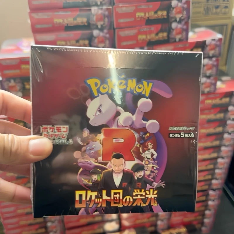 Горячая оригинальная японская карта PokéMon Sv10 Glory Of The Rocket Team Box, вторая круглая коллекционная карточная игра с заменой, красный и фиолетовый подарок