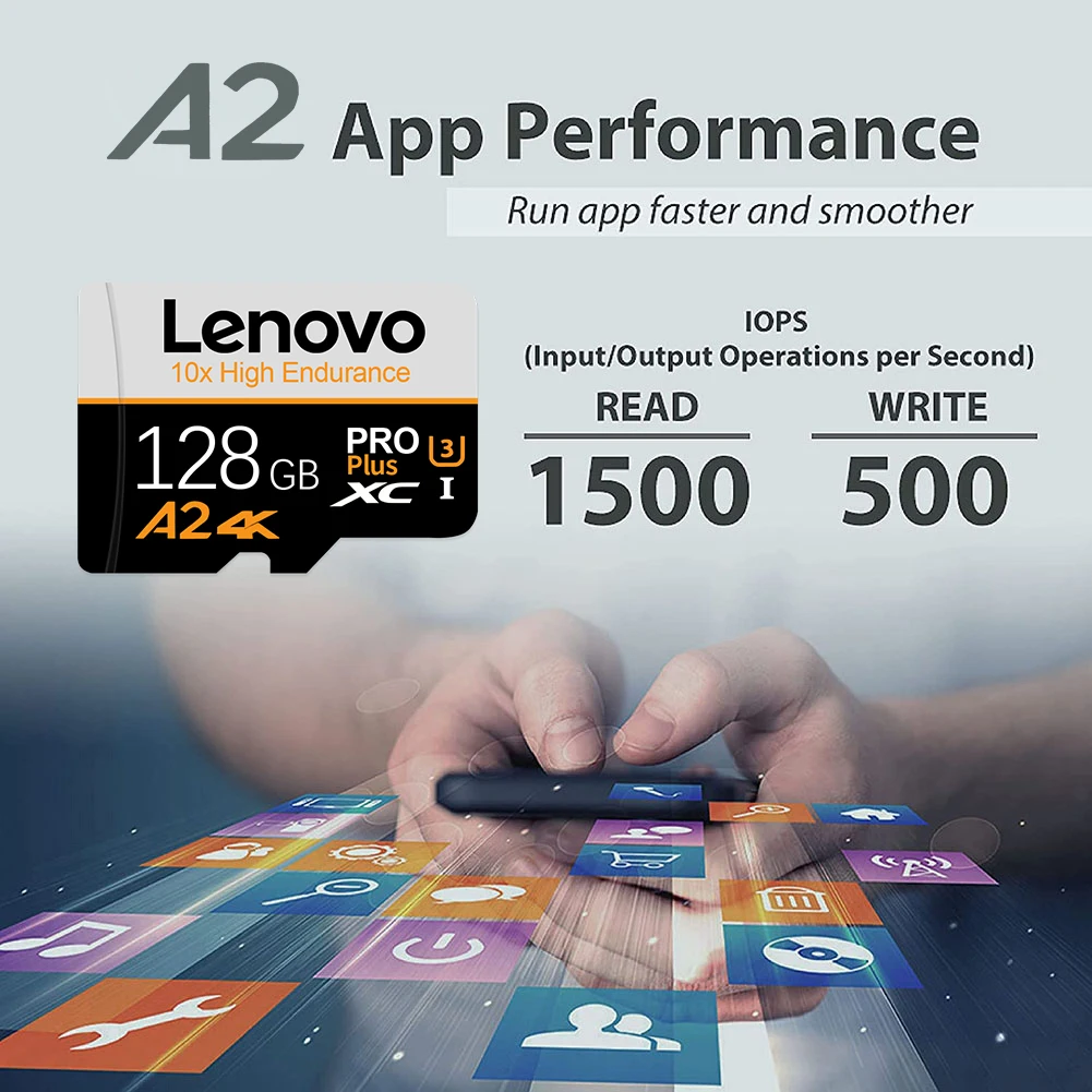 Фото SD-карта Lenovo 2 ТБ, 1 ТБ, 512 ГБ, SD-карта 128 ГБ, сверхбыстрая передача Micro TF SD-карта 128 ГБ Cartao De Memoria для телефона, ПК №3