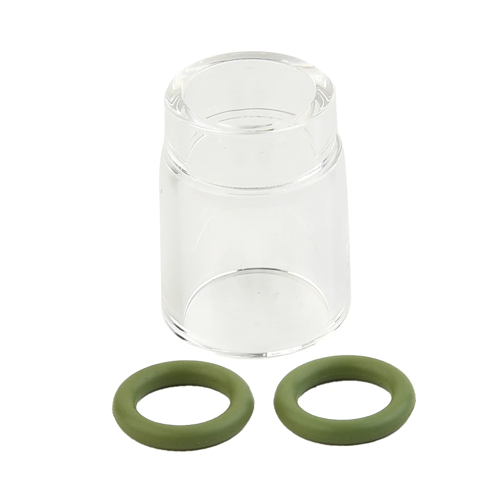 Форсунка для стеклянной чашки TIG Pyrex, расходные материалы, визуализация, визуализация с уплотнительными кольцами, прозрачная прочная газовая линза