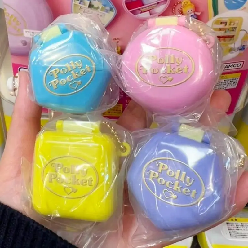 Подлинная в наличии Bandai Polly Pocket Treasure Box Charm Reprint Фигурка Модель Подарки Украшение 4 шт. Подарок на день рождения