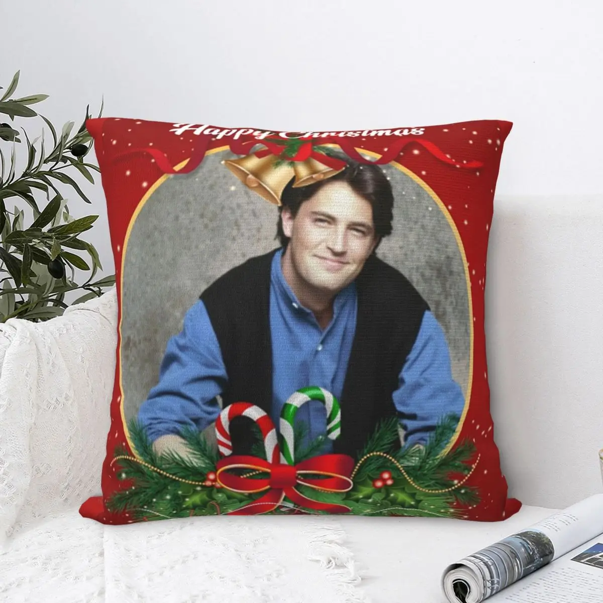 Наволочки с надписью «Happy Christmas», 45x45 см