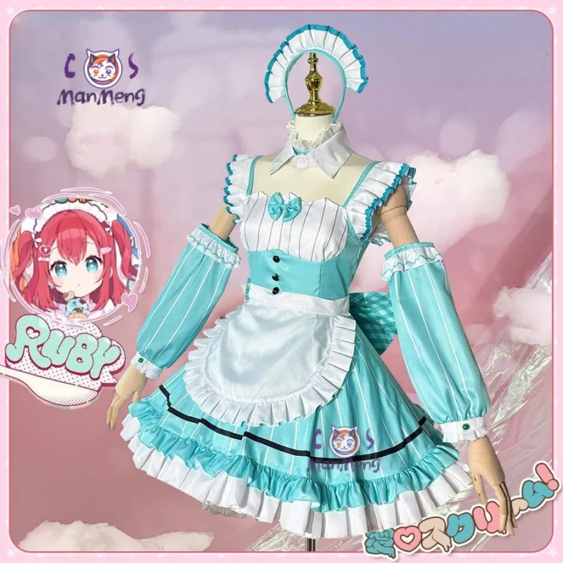 Фото Вакана Шики Ухара Аюму Руби Куросава LoveLive!Саншайн! Костюм для косплеяAiScReam на Хэллоуин, милое платье горничной Лолиты для девочек №3