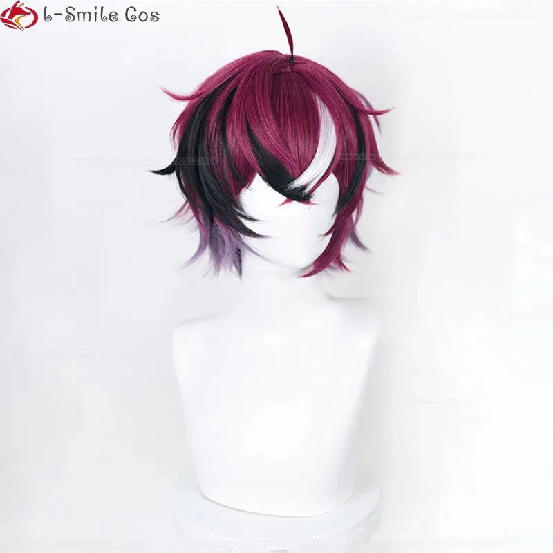 Фото 2025 Vtuber EN7 XSOLEIL Dropscythe Косплей Парик 35 см Короткие термостойкие волосы Doppio Мужчины Nijisanjien Парики для вечеринок + Wi №4