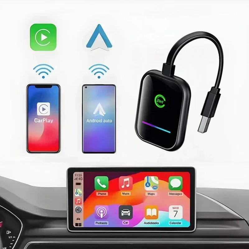 Для обновления MG RX8 Проводной к беспроводному адаптеру Carplay Android Auto Подходит 2в1 Carplay Box 5 ГГц Wi-Fi Plug And Play Быстрое подключение (art.: 3920cd60ad99d) - 3920cd60ad99d