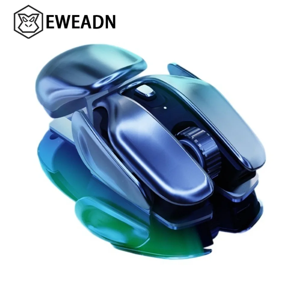 EWEADN Q6 Научно-Fi Bluetooth Двухрежимная беспроводная мышь Модель с бесшумной зарядкой Игровой ноутбук Игровая офисная мышь Компьютерная периферия