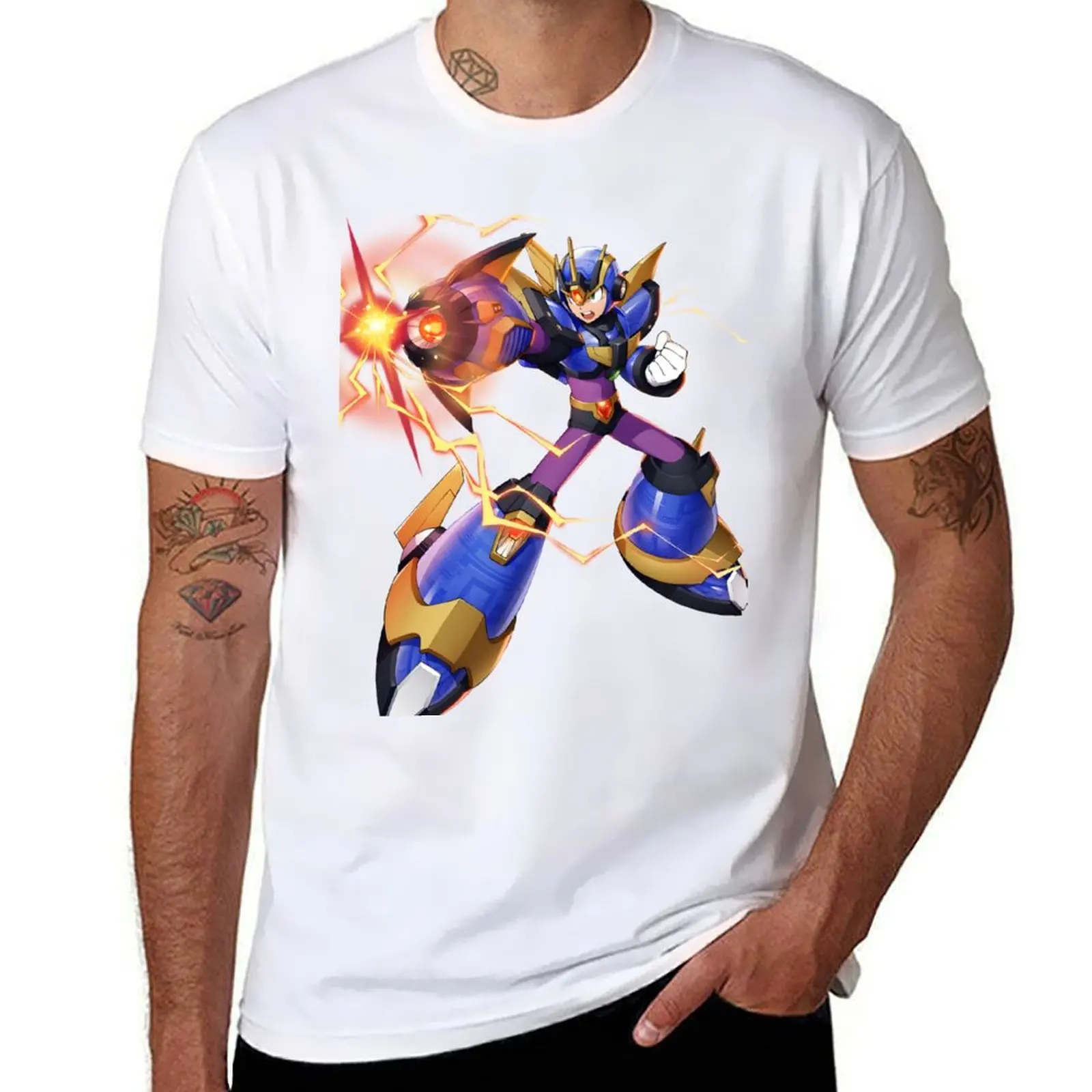 Футболка Megaman Xdive Ultimate Armor X, мужские хлопковые забавные мужские футболки с рисунком, футболка