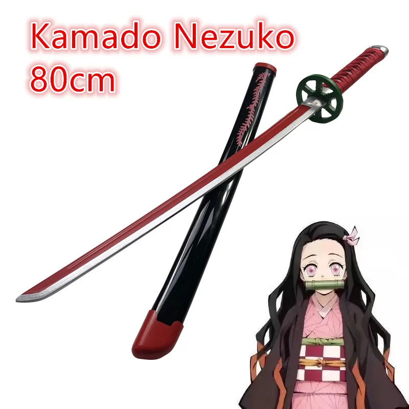 Kimetsu no Yaiba меч оружие убийца демонов камадо незуко косплей меч 1:1 аниме ниндзя нож деревянная игрушка 80 см