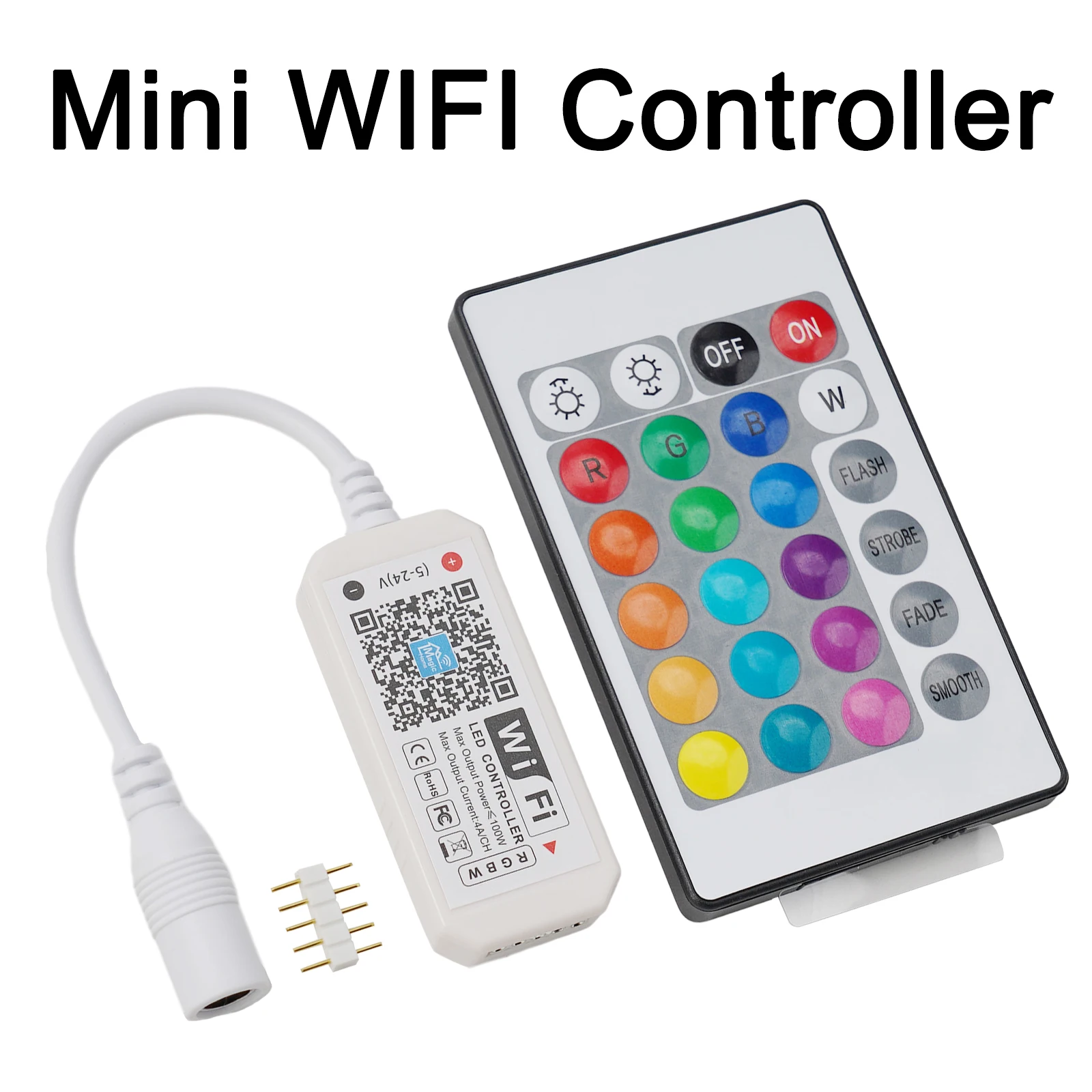 WIFI-контроллер умный 4-канальный WiFi-контроллер с дистанционным управлением для фонарей с низким напряжением и несколькими режимами изменения освещения