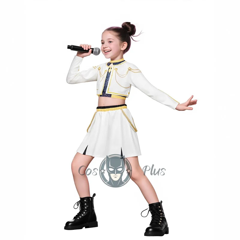 Kpop Охотники на демонов Руми Зои Мира Косплей Костюм Девушки Сценические наряды Мультфильм Ролевые игры Платье Костюмы Хэллоуин Вечерние Необычные дети