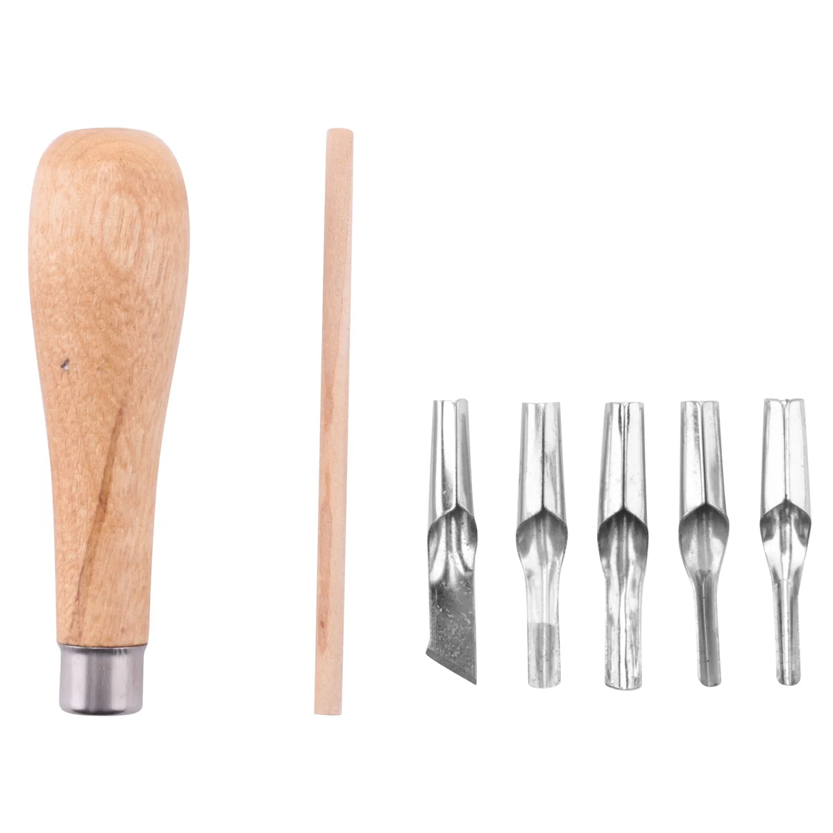 Фото Block Cutting Rubber Stamp Carving Tools with 5 Blade Wood Handle Printmaking Carving Tools Set №2
