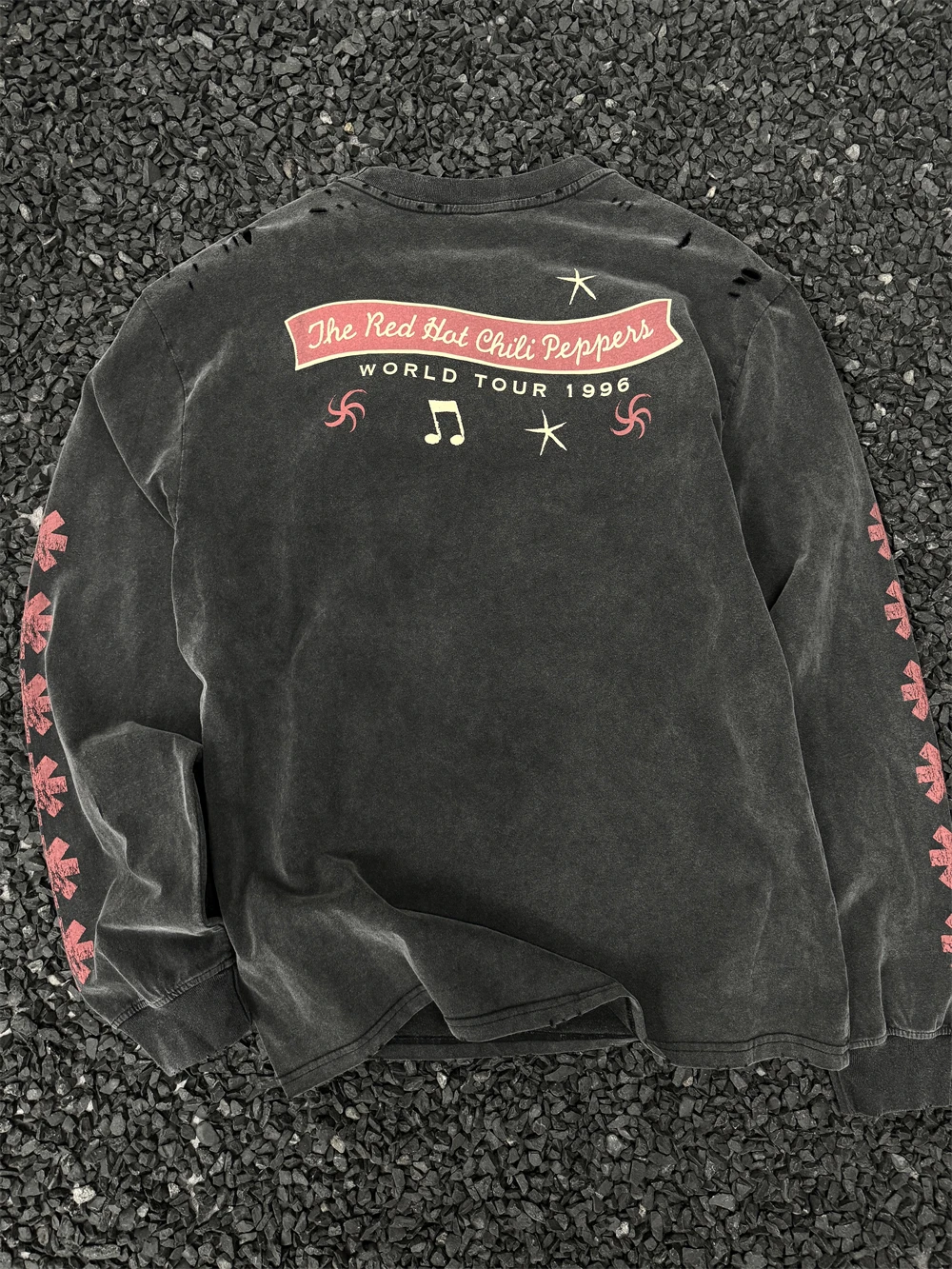 Фото Винтажная рок-группа SAINT L/S 25AW, потертая футболка с длинными рукавами, мужские и женские футболки, футболки №3