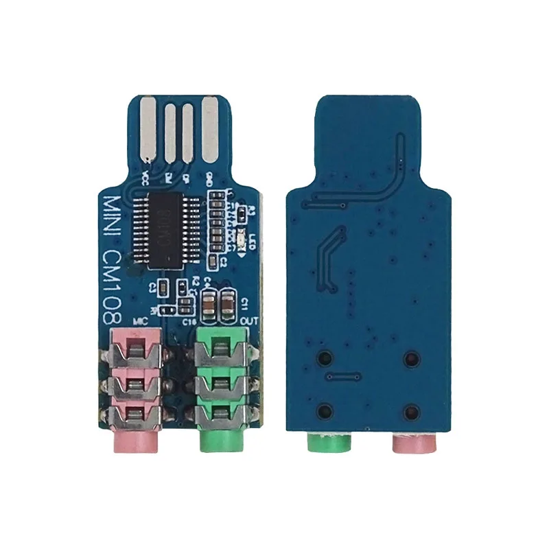 Фото Звуковая карта USB без капель, модуль внешней звуковой карты компьютера, звуковая карта для ноутбука, CM108, чип звуковой карты USB №3