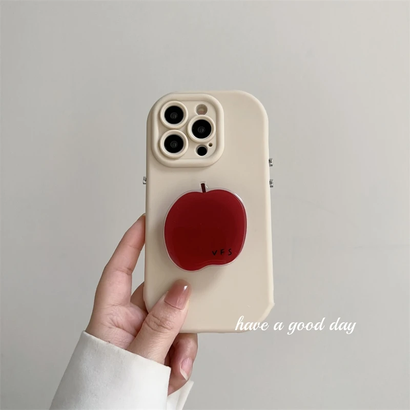 Фото Чехол для телефона в Корейском стиле с изображением красных фруктов для IPhone 15 14 13 12 11 Pro MAX XS XR X №2