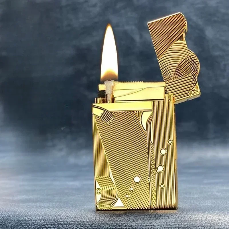 Модная игрушечная зажигалка, классический звук, золотой свет, золотой сон, русалка, ретро, керосиновая зажигалка, серия, изысканный мужской подарок