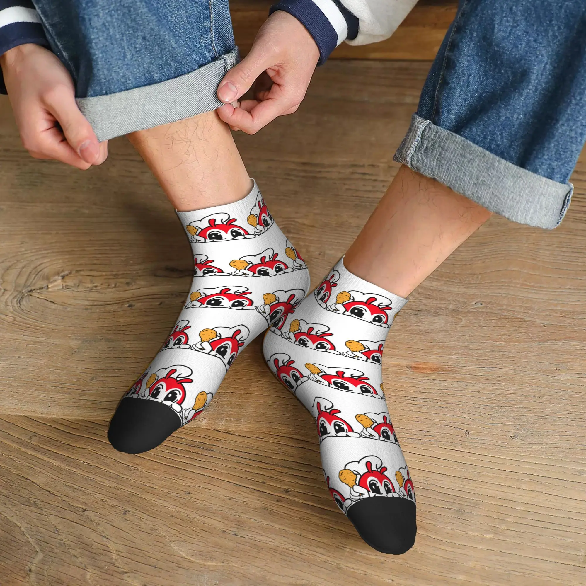 Носки JOLLIBEE PEEKING CUTE CHICKEN JOY FILIPINO, чулки высокого качества в стиле Харадзюку, всесезонные носки, аксессуары для унисекс (art.: 3920d1b75cad6) - 3920d1b75cad6