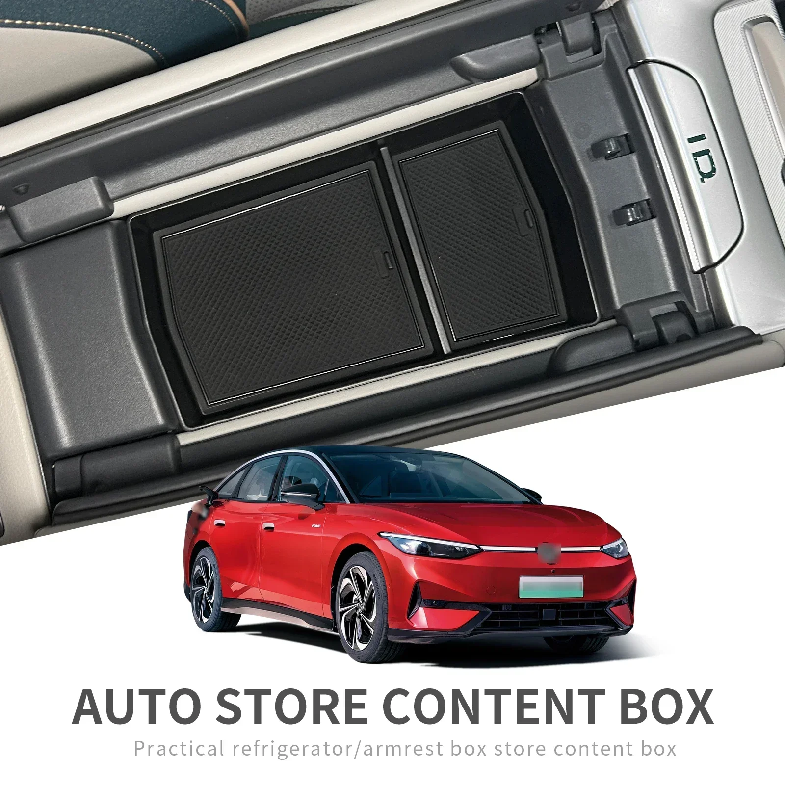 Для VW ID.7 ID7 подлокотник ящик для хранения ABS автомобильный центральный лоток органайзер аксессуары для уборки черный