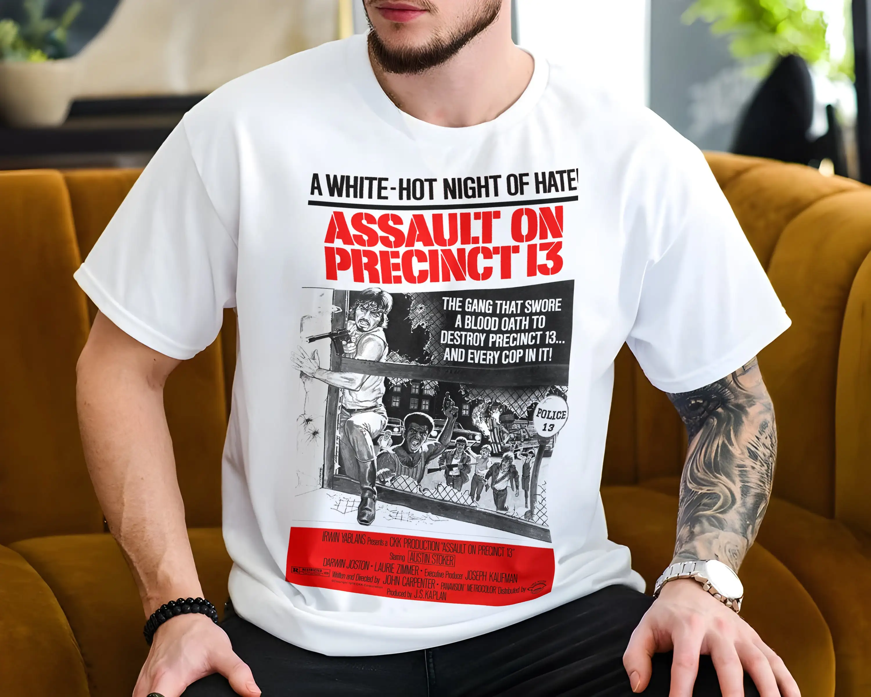 Классическая футболка Assault on Precinct 13 V1 с постером фильма, все размеры S 5XL