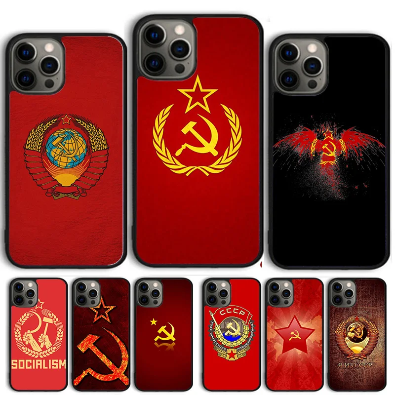 Чехол для телефона с флагом Советского Союза СССР для iPhone 16 15 SE2020 6 7 8 Plus для Apple 13 11 12 14 Mini Pro Max Cover coque fundas