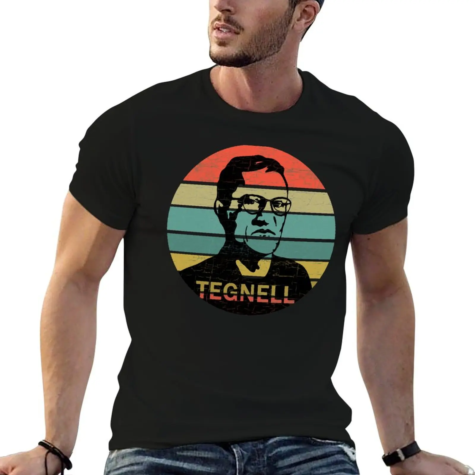 Футболка Anders Tegnell больших размеров, тяжелые футболки с аниме для мужчин
