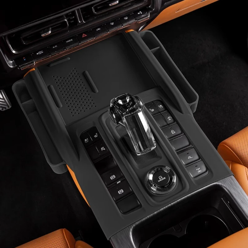 Фото Для Haval H9 2024-2025 силиконовый коричневый автомобильный коврик для хранения коробка для хранения мобильного телефона аксессуары для интерьера №5