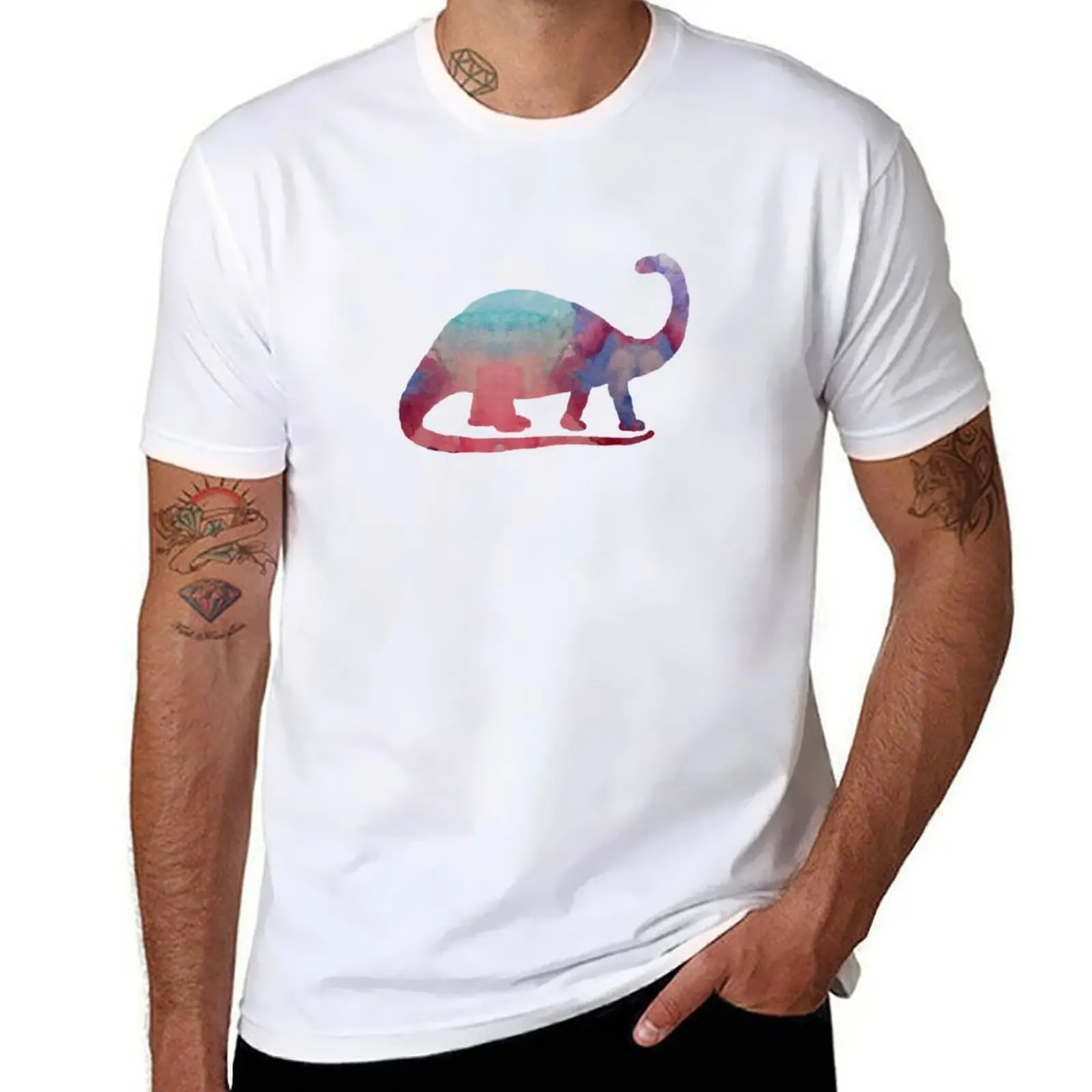 Футболка Brontosaurus, футболки с индивидуальным принтом, футболка из 100% хлопка