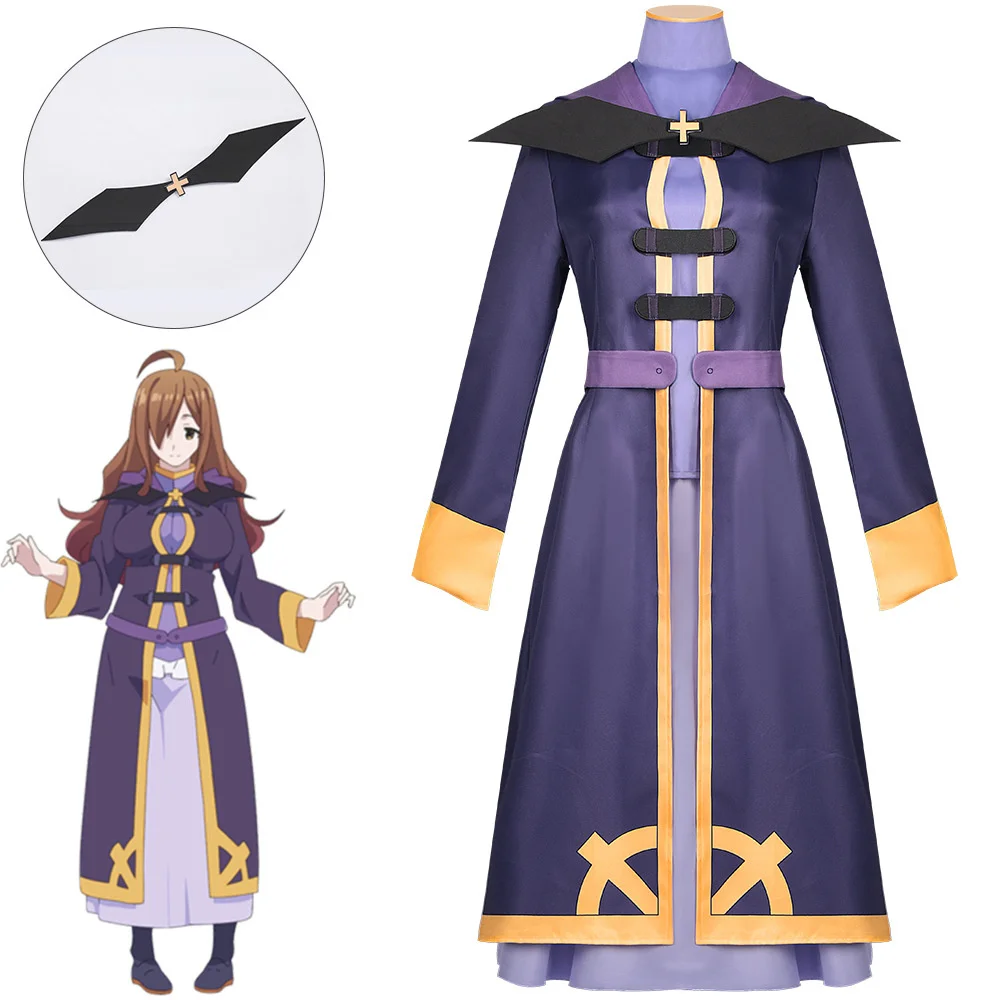 Ледяная ведьма Wizu Konosuba Kono Subarashii Sekai ni Shukufuku wo Wiz Косплей Костюм Полный комплект