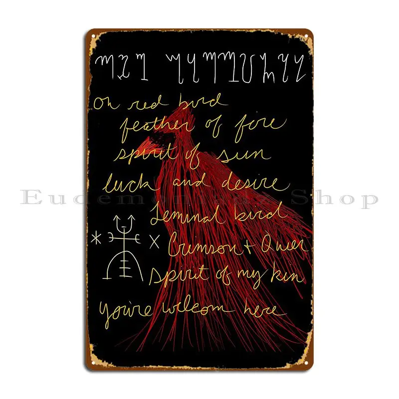 Металлический плакат Spirit Of The Cardinal, настенная пещера, гостиная, Настенный декор, персонализированный фотопостер